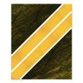 Groen Goud Witte Lijnen Foto Afdruk (Voorkant)