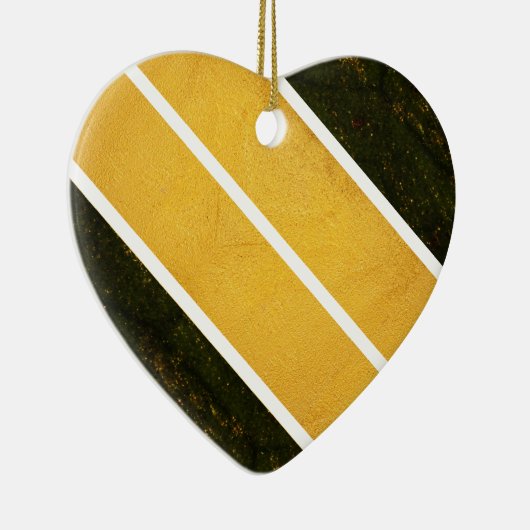 Groen Goud Witte Lijnen Keramisch Ornament (Rechts)