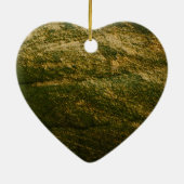 Groen Goud Witte Lijnen Keramisch Ornament (Achterkant)