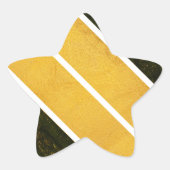 Groen Goud Witte Lijnen Ster Sticker (Voorkant)