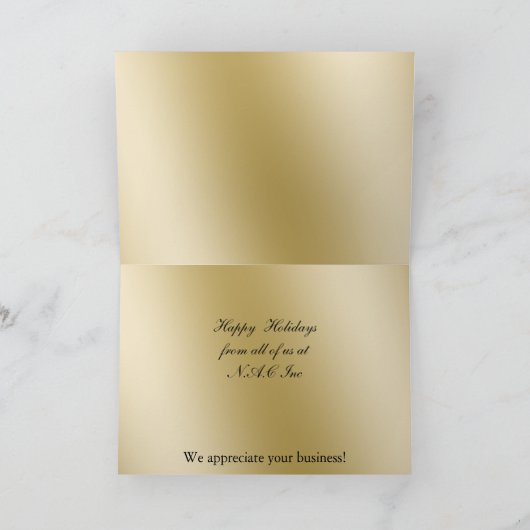 Groen goud - Zakelijke feestkaarten Feestdagen Kaart (Binnen)