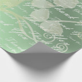 groen, goud, zilver, dank + jou, bloemen, bloem, cadeaupapier (Hoek)