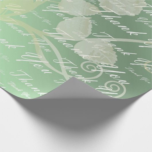 groen, goud, zilver, dank + jou, bloemen, bloem, cadeaupapier (Hoek)