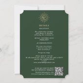 Groen Goud Zon Maan Tarot Trouwen QR Code Kaart (Achterkant)