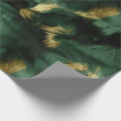 Groen Goud Zuidwest Koeienhuid Cadeaupapier (Hoek)