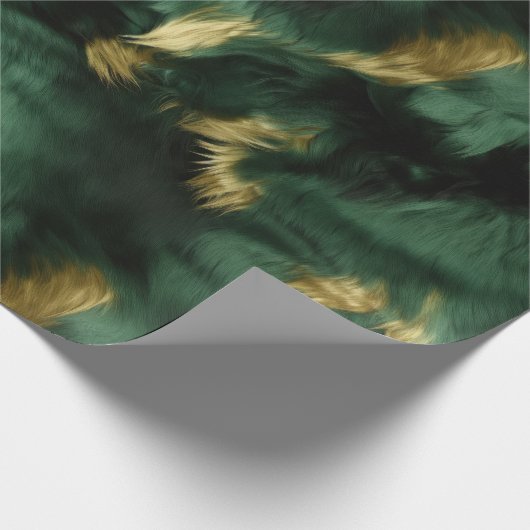 Groen Goud Zuidwest Koeienhuid Cadeaupapier (Hoek)