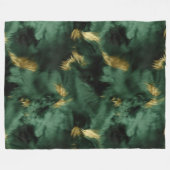 Groen Goud Zuidwest Koeienhuid Fleece Deken (Voorkant (Horizontaal))