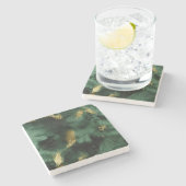 Groen Goud Zuidwest Koeienhuid Stenen Onderzetter (Zijkant)