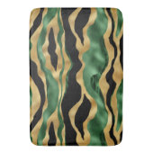 Groen Goud Zwart Glitter Golven Badmat (Voorkant Verticaal)
