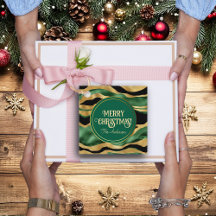 Groen Goud Zwart Glitter Golven