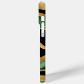 Groen Goud Zwart Glitter Golven Case-Mate iPhone Case (Achterkant / Links)