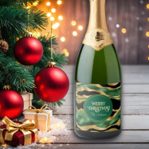 Groen Goud Zwart Glitter Golven