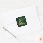 Groen, goudbelicht Kerst sticker (Envelop)
