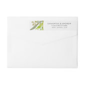 Groen & Goudblad Ingelijste Waterverf Bruiloft (Achterkant)