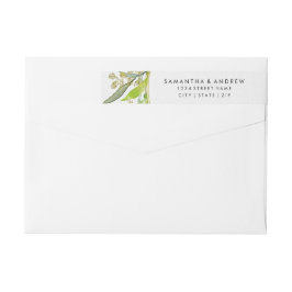 Groen & Goudblad Ingelijste Waterverf Bruiloft