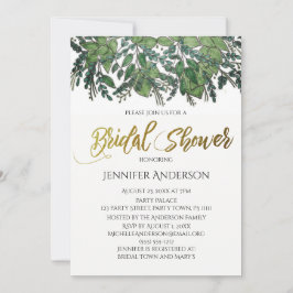 Groen goudblauw Vrijgezellenfeest Kaart