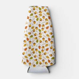 GROEN & GOUDEN BLADEREN MET ORANJE EIKELS FLESJESKOELER