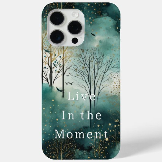 Groen Gouden Bomen met Vogels Kerstmis Case-Mate iPhone Case (Achterkant)