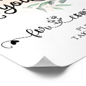 Groen gouden bruiloft Dank je wel Neem favor teken Poster (Hoek)