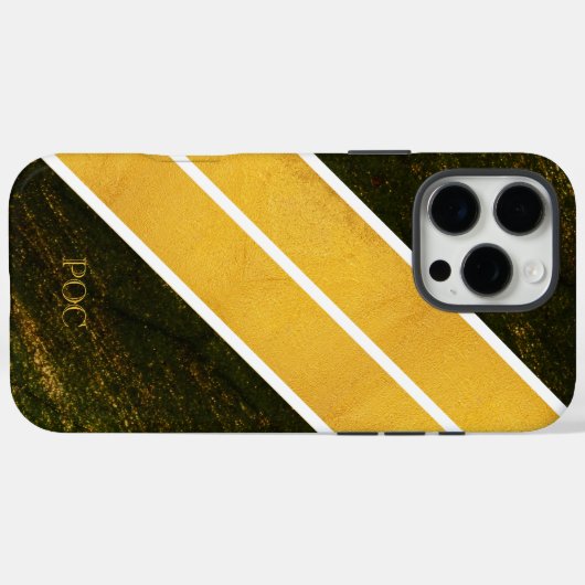 Groen Gouden Case-Mate iPhone Case (Achterkant (horizontaal))