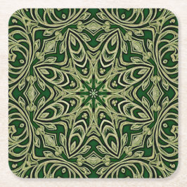 Groen Gouden Decoratief Papier Onderzetter