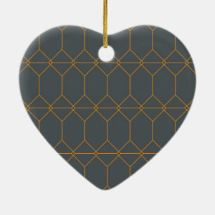 Groen, gouden, eenvoudig, retro, elegante illustra keramisch ornament