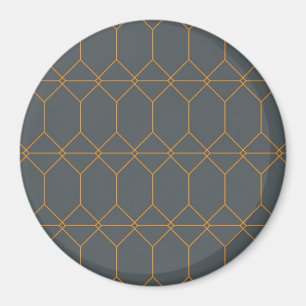 Groen, gouden, eenvoudig, retro, elegante illustra magneet