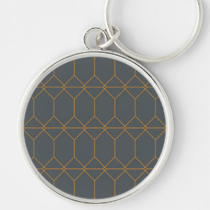 Groen, gouden, eenvoudig, retro, elegante illustra sleutelhanger
