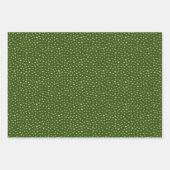 Groen gouden feestdag - het hartspatroon inpakpapier vel (Voorkant 3)