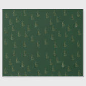 Groen gouden feestpatroon Elegant klassieke feestd Cadeaupapier (Vlak)