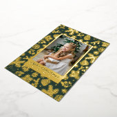 Groen Gouden Folie Vakantie Kaart (Gedraaid)