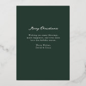 Groen Gouden Folie Vakantie Kaart (Achterkant)