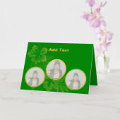 Groen Gouden Fotokaart Folie Feestdagenkaart (Orchidee)