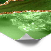 Groen gouden geaarde bruiloft 8 Tables Zitkast Poster (Hoek)