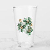 Groen Gouden Glitter Klaver St. Patrick's Dag Glas (Voorkant)