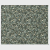 Groen Gouden Glitter Verjaardag Cadeaupapier (Vlak)
