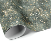 Groen Gouden Glitter Verjaardag Cadeaupapier (Rol Hoek)