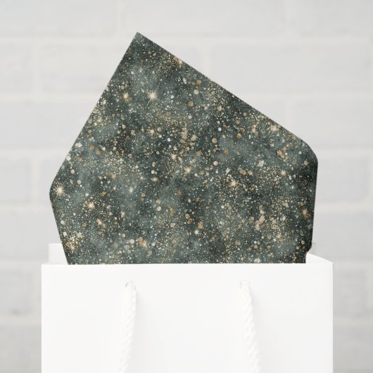 Groen Gouden Glitter Verjaardag Tissuepapier (Cadeauzakje)