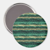 Groen Gouden Glitzy St. Patrick's Day Glitter Magneet (Voorkant / Achterkant)