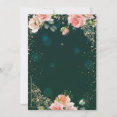 Groen Gouden Jurk Tiara, Diamanten Rozen Quinceañe Kaart (Achterkant)