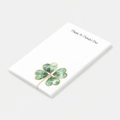Groen Gouden Klaver St. Patrick's Day Post-it® Notes (Schuin)