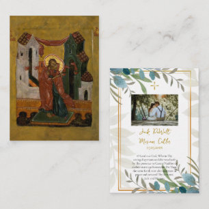 Groen gouden lijst Orthodoxe Huwelijksgebedskaart Plaatskaartje
