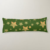 Groen Gouden Patroon Elegante Vintage Vrolijk Kers Lichaamskussen (Achterkant)