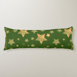 Groen Gouden Patroon Elegante Vintage Vrolijk Kers Lichaamskussen