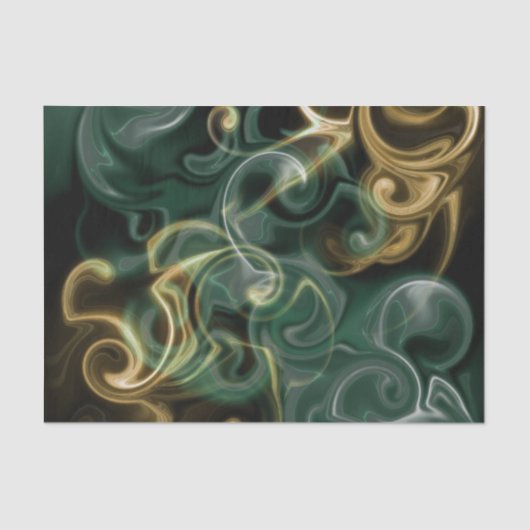 groen, gouden, rood en zwart glanzend gekleurd tissuepapier (Voorkant)