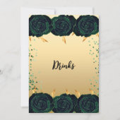Groen gouden rozen drinken Drankkaart Kaart (Voorkant)