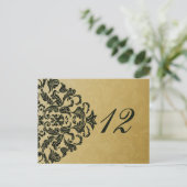 Groen Gouden Tafelnummers briefkaarten (Staand voorkant)