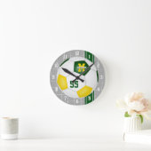 groen gouden team kleuren variantie streept voetba ronde klok (Huis)