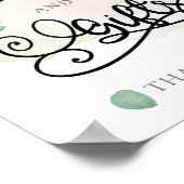 Groen gouden Trouwkaarten en Geschenken Teken Post Poster (Hoek)