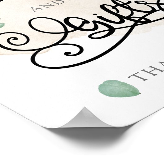 Groen gouden Trouwkaarten en Geschenken Teken Post Poster (Hoek)